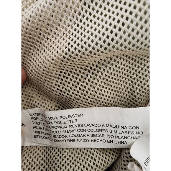 OUTDOOR COLLECTION Women's Green White Hooded Full Zip Windbreaker SZ M - Picture 9 of 9